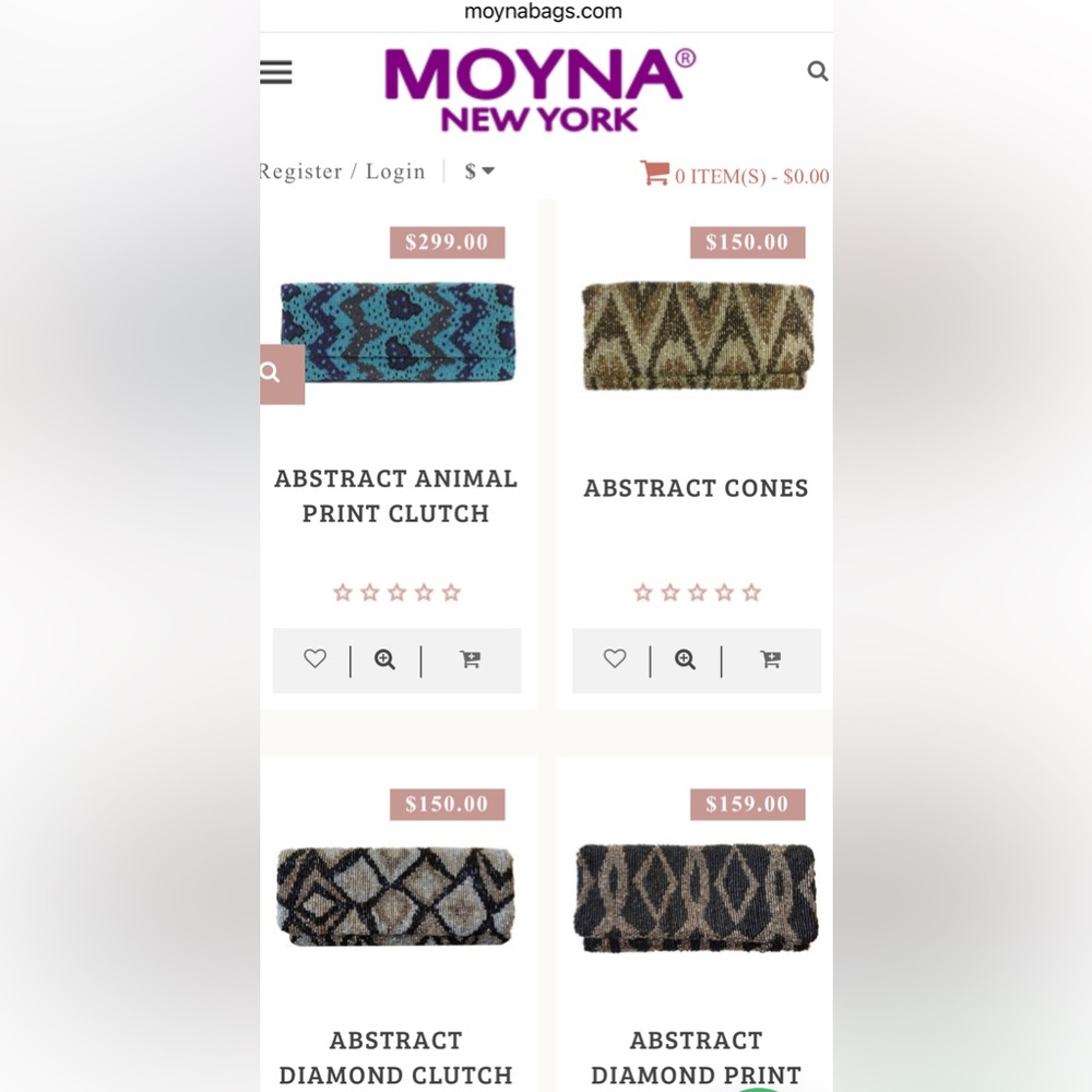 Moyna NY Black and Silver Shiny Hand Beaded Clutch - Picture 9 of 9